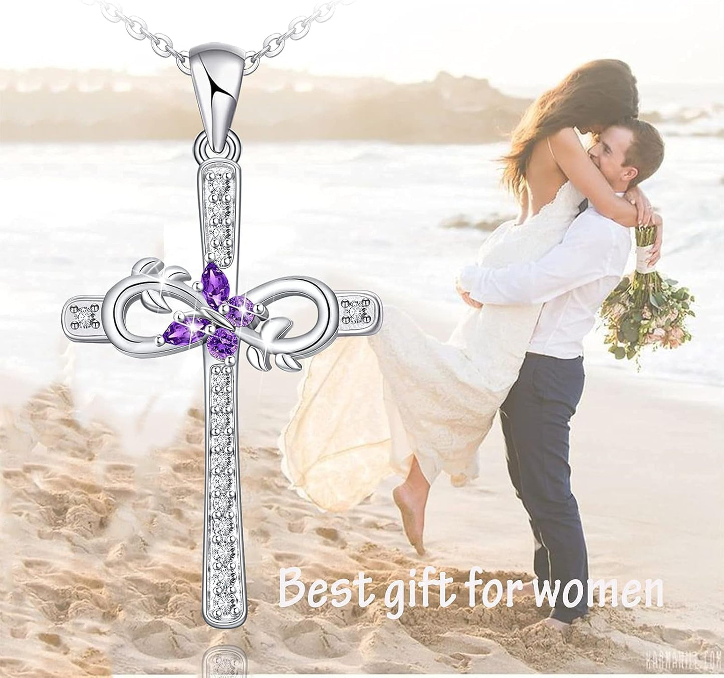 Cross Necklace for Women 925 Sterling Silver Jewelry Pendant Necklace for Mom Wife Gift for Mother'S Day or Birthday