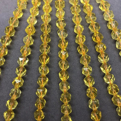 Citrine Yellow Quartz Beads 6/8/10mm Faceted Natural Stone Cut Gem DIY