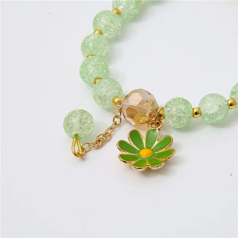 New Multicolor Summer Beach Ladies Temperament Refreshing Crystal Pendant Bracelet