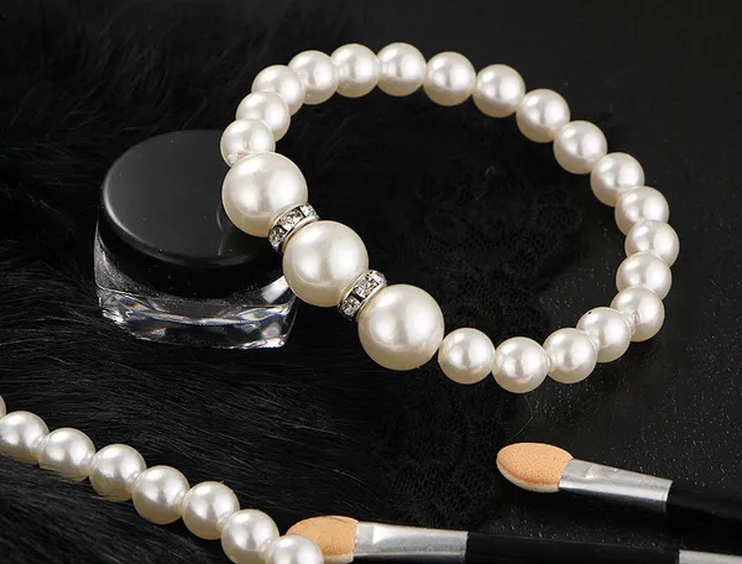Wedding Jewelry Set Bride Bridesmaid Elegant Princess  Crystal Necklace Earrings Bracelet Pearl Jewelry Set For Women Girl - WORLD TIME VISITS