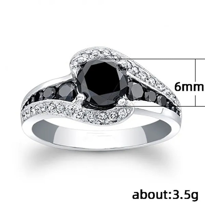 Special-interest blue Stone Women Wedding Ring Dazzling Zircon Delicate Gift Top Quality Female Classic Jewelry（Size:5-11)