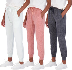 3 Pack: Women'S Ultra-Soft Lounge Joggers Sweatpants Athletic Yoga Pants with Pockets (Available in Plus)