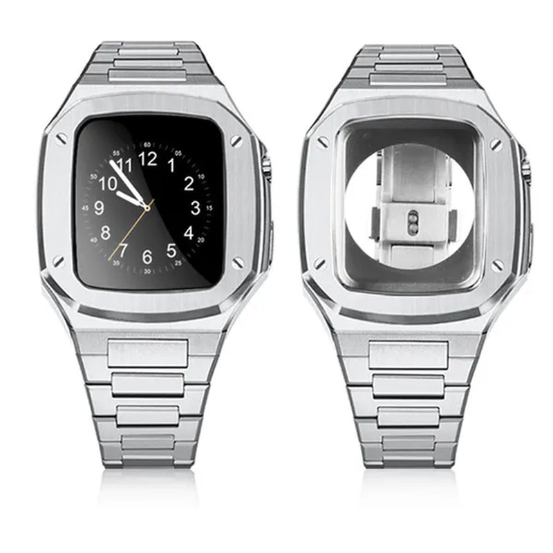 Metal Case for Apple Watch Steel Protective Case Shell Cover Strap with Band Bracelet For Apple Watch Series 9 8 7 6 SE 5 For Iwatch Series 9 8 7 6 44mm 45mm