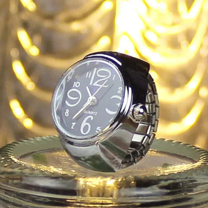 Dial Quartz Analog Watch Creative Steel Cool Elastic Quartz Finger Ring Watch Lady Dress Women watch Diamond Chimes Diamond *A