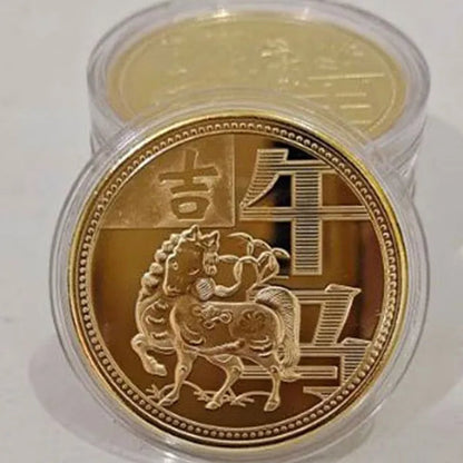 New Collection of Chinese Zodiac Commemorative Gold Coins Year of the Tiger Commemorative Coins Engraved Collection Craft Gifts