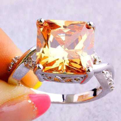 Jewelry Fashion Engagement Red Ruby Rings Gifts