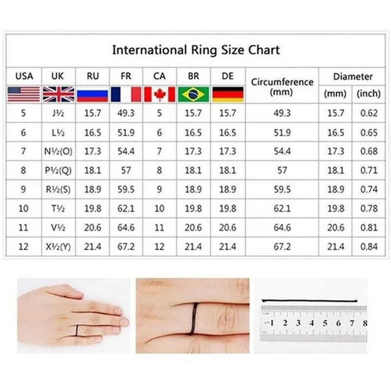 Elegant Creative Simple Women Fashion Zircon Jewelry Zircon Ring Ms. Engagement Wedding Ring Halloween Gift Anniversary Gift Jewelry Size US5-11 - WORLD TIME VISITS