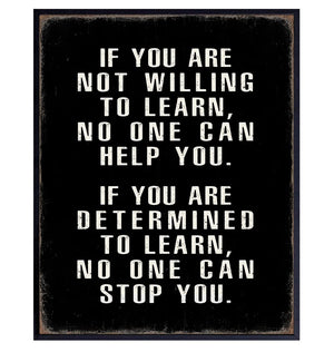 Motivational Wall Art - Office Wall Art & Decor Motivational Poster - Positive Quotes Wall Decor - Encouragement Gifts - Positive Sayings for Wall Decor - Entrepreneur Wall Art - Inspirational Quotes