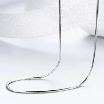 Best Ladies Chain Necklace Solid Surface Filled with 18K Gold and Italian 925 Sterling Silver Jewelry Figaro Snake Chain Necklace Fine Jewelry Length: 16-30 Inches