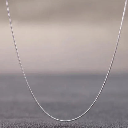 Fashion 925 Sterling Silver Italian Crafted 2MM Golden Snake Chain Necklace Minimalist DIY Chain Accessories