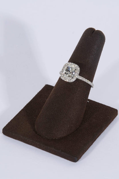 2.04 Carat GIA Cushion Cut Diamond Platinum Engagement Ring