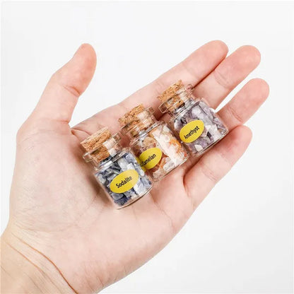 9PCS Gemstones Bottles Crystals and Healing Stones Witchcraft Supplies Crystals Chakra Healing Crystals Bulk Crystals Witchy Room Décor