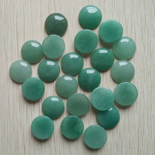 10pcs/lot 20mm Natural Gem Stone Pink Quartz Opal Malachite Tiger Eye Natural Stone Lapis Lazuli Mixed Round Cabochon 20mm DIY Jewelry Findings Accessories