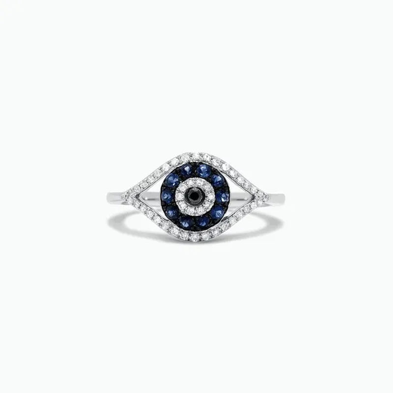 New Fashion Devil's Eye Finger Ring Luxury Diamond Evil Eye Lucky Ring for Women Jewelry Gift