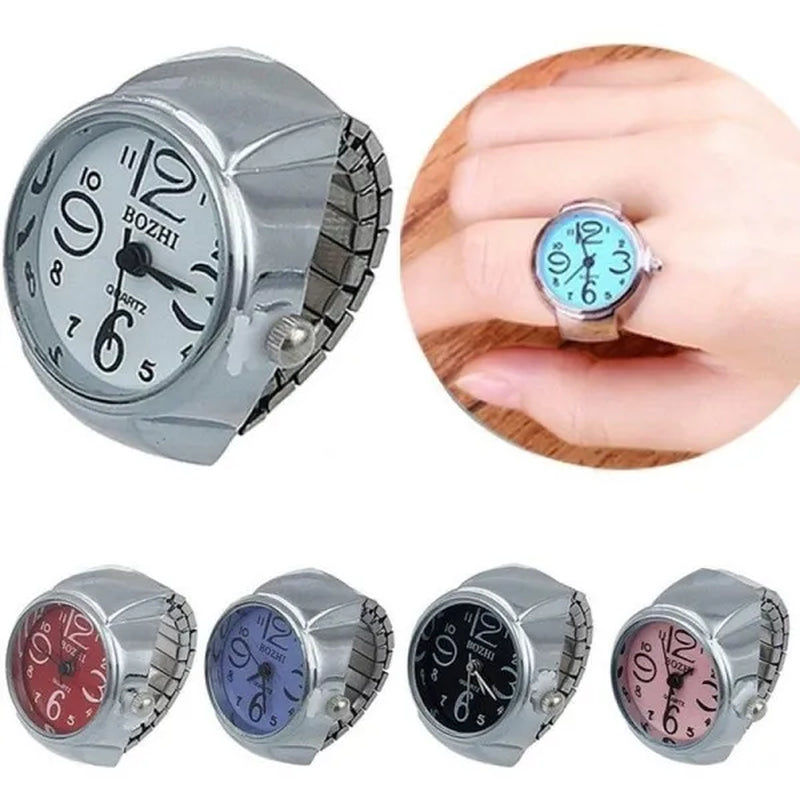 Dial Quartz Analog Watch Creative Steel Cool Elastic Quartz Finger Ring Watch Lady Dress Women watch Diamond Chimes Diamond *A