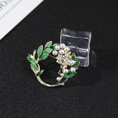 Stylish simple corsage dripping enamel alloy gardenia brooch Pin women's pin accessories