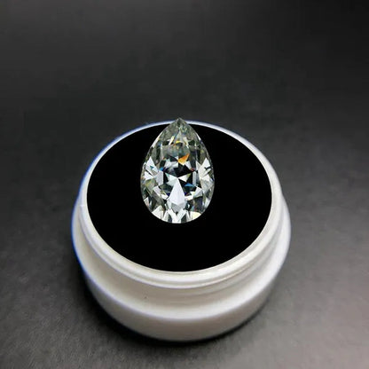 Brilliant Cut Pear Cut 12x 16mm 8.50 Carat EF Genuine White VVS Loose Moissanite Gemstone