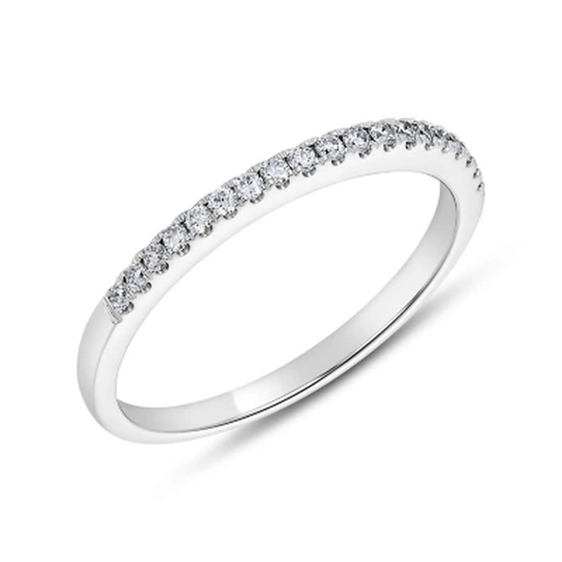 0.15 CT. T.W. Diamond Band in 14 Karat White Gold