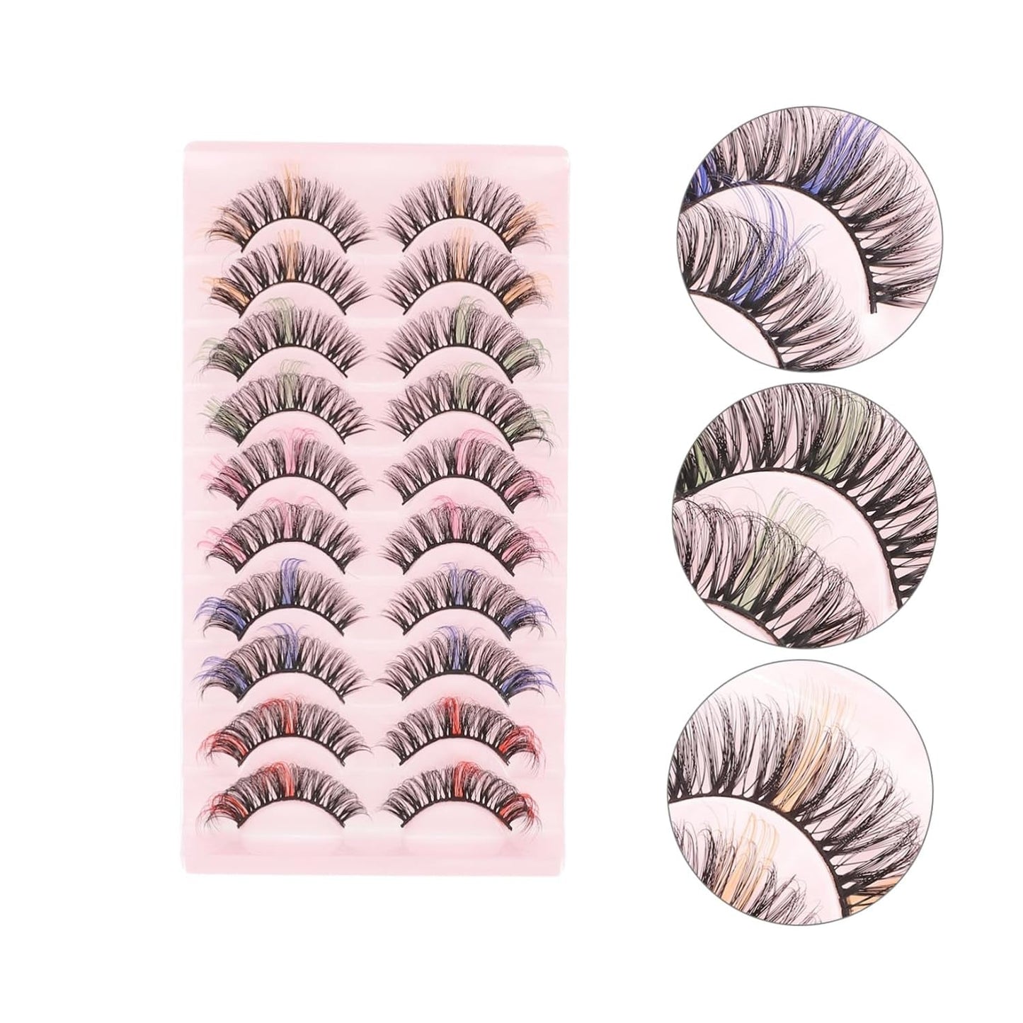 50 Pairs Dd Volume False Eyelashes Cosmetic Eyelashes Fake Eyelashes Natural Look Fake Eyelash for Women Natural Eyelashes Eyelash Extension Colored Eyelashes Girl Curly Extend