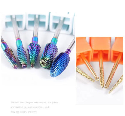 Tungsten Diamond Milling Cutter Nail Art Drill Bit for Manicure Nail Files Electric Rotary Mills Nail Gel Remove Grinder - WORLD TIME VISITS