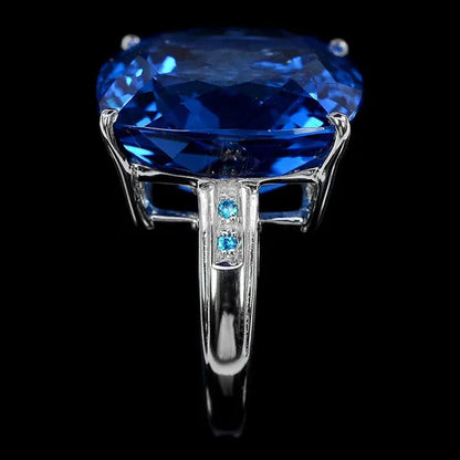 New CT Blue Sapphire Wedding Rings Size5-10