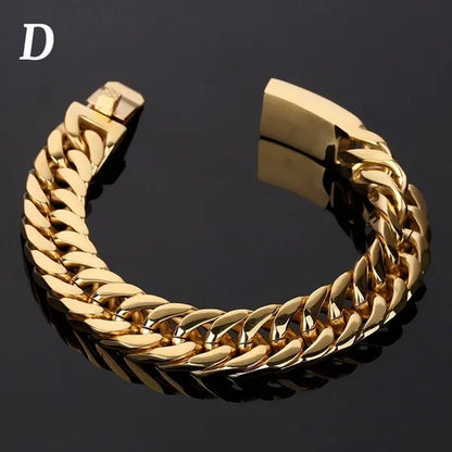 New Men's Women's Fashion Diamond Bracelet  Gold/925 Silver Plated Bracelet Luxury Bracelet Byzantine Chain Cuban Chain Birthday Holiday Gift (8 Inch)