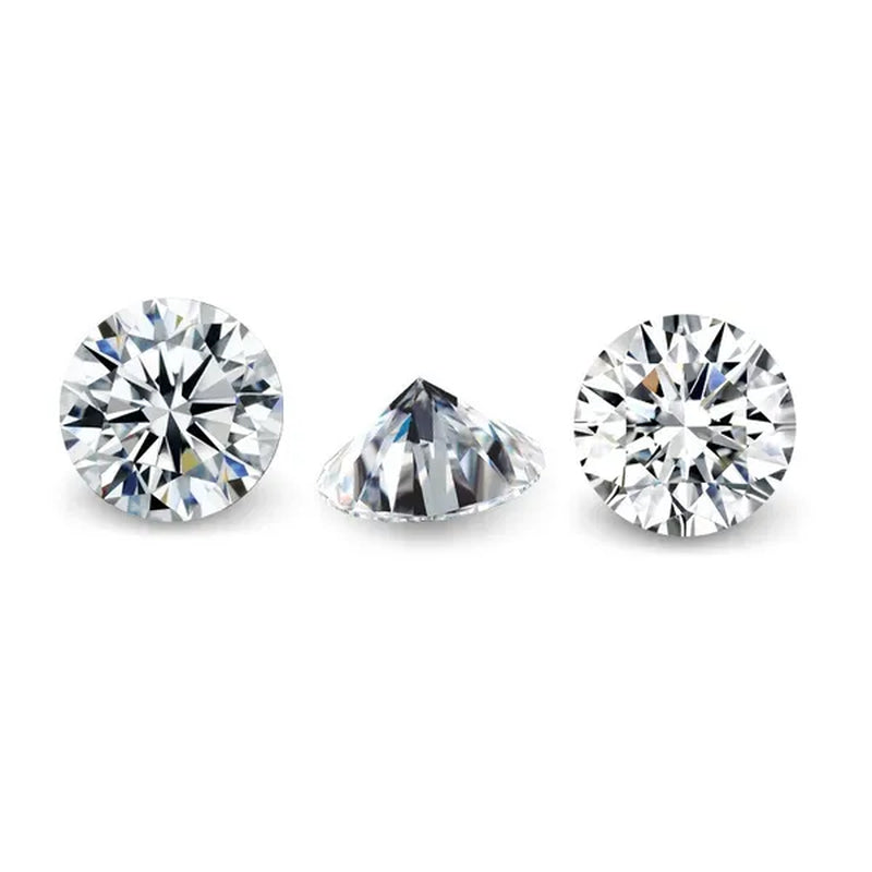 Round Brilliant Cut 5.0mm To 12.0mm D Color Moissanites Loose Stone Diamond Ring Jewelry Bracelet Material High Quality