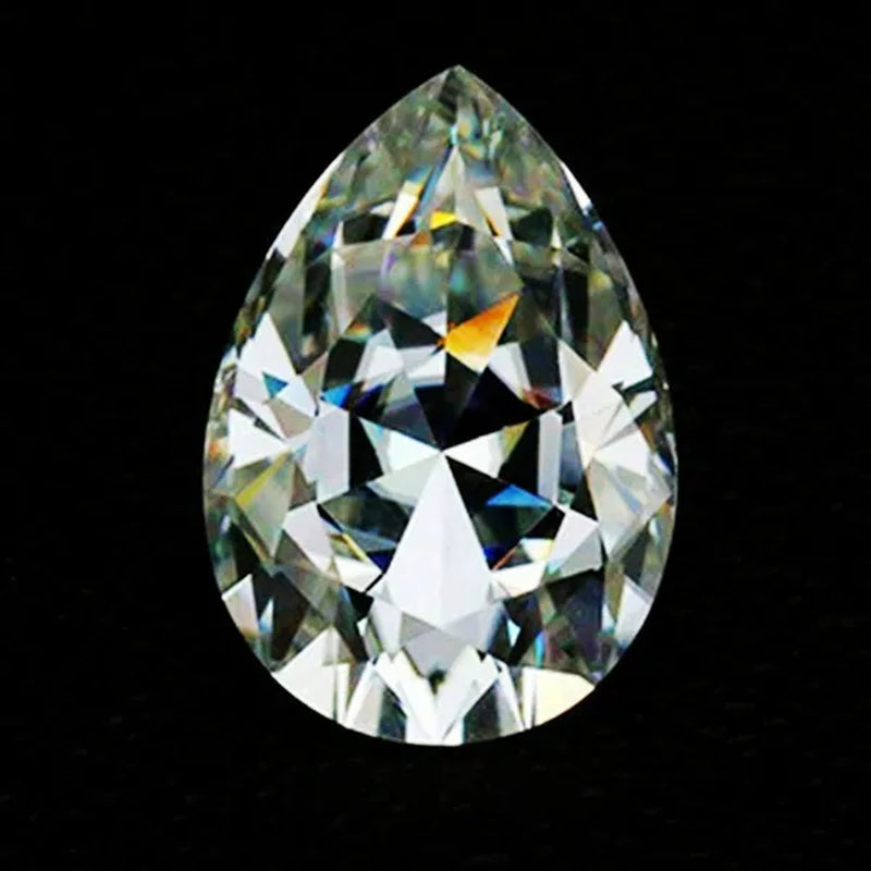 Brilliant Cut Pear Cut 12x 16mm 8.50 Carat EF Genuine White VVS Loose Moissanite Gemstone