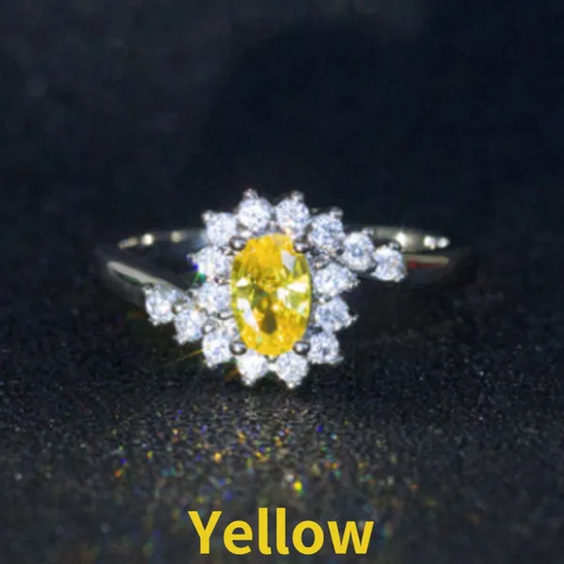 Exquisite Natural Sapphire Gemstones Opal Birthstone Bride Princess Wedding Engagement Strange Ring Size 5 6 7 8 9 10 11
