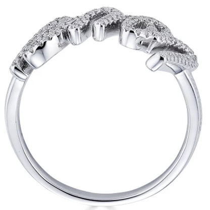 Sterling Silver and 0.14 CT. T.W. Diamond "LOVE" Ring