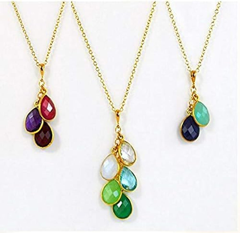 Grade a Gold Birthstone Charm Drop Pendant 11Mm 14Mm 16Mm for Personalized Earrings Bracelet Necklace Anklet Pendant Keychain Jewelry Making