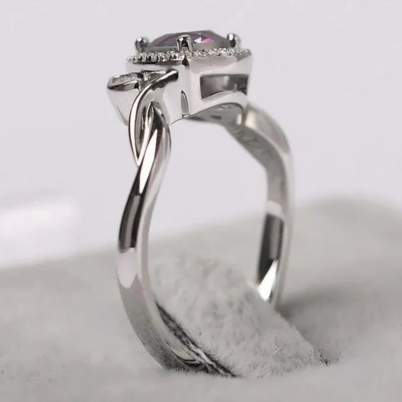 Fashion 925 Silver Triangle Cut Topaz Diamond Rings for Women Bridal Romantic Engagement Proposal Fine Jewelry
