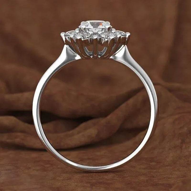 Crystal Snowflake  Ring Wedding  Jewelry for Women