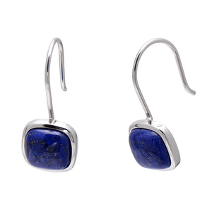 Natural Lapis Lazuli Sterling Silver Earrings for Women