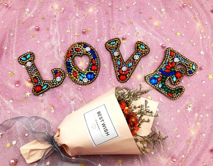 5D Creative Crystal Diamond Painting DIY 26 Letter One-Piece Keychain Pendant/1Pc