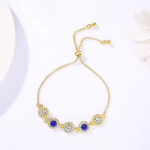 Adjustable Five-circle Rhinestone Bracelet