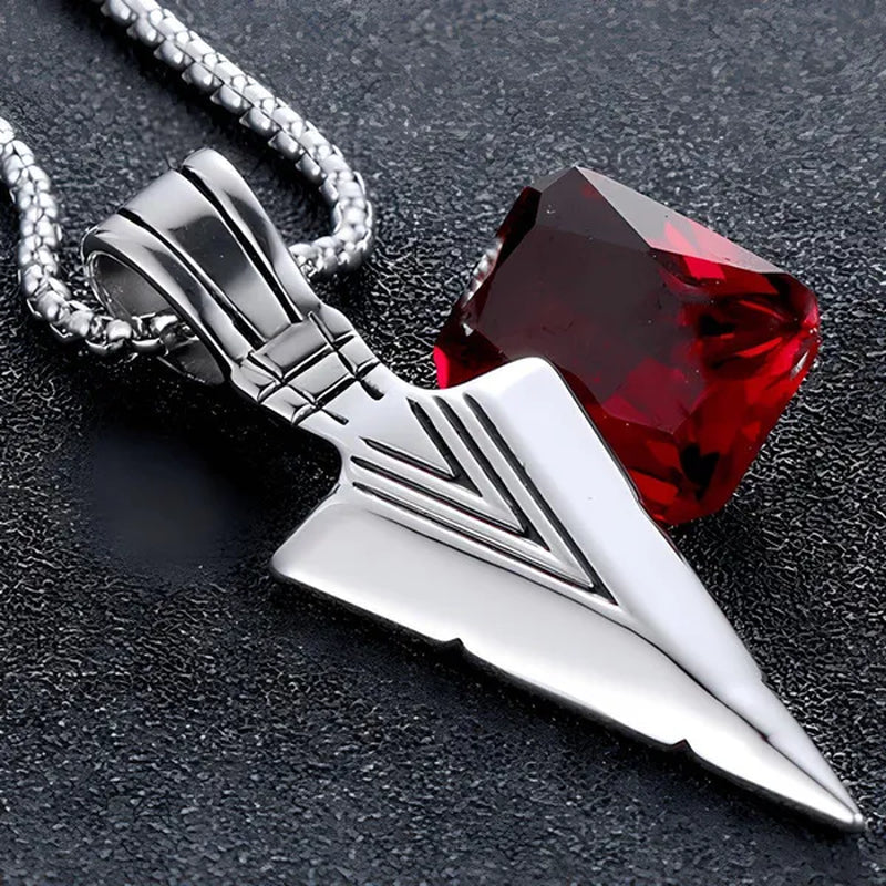 Men's Fashion Jewelry Black Gold Silver Color Pendant Long Chain Necklace Mens Necklaces