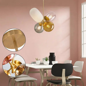 Glass Ball LED Pendant Lamp Chandelier Ceiling Light Child's Room Modern Colored