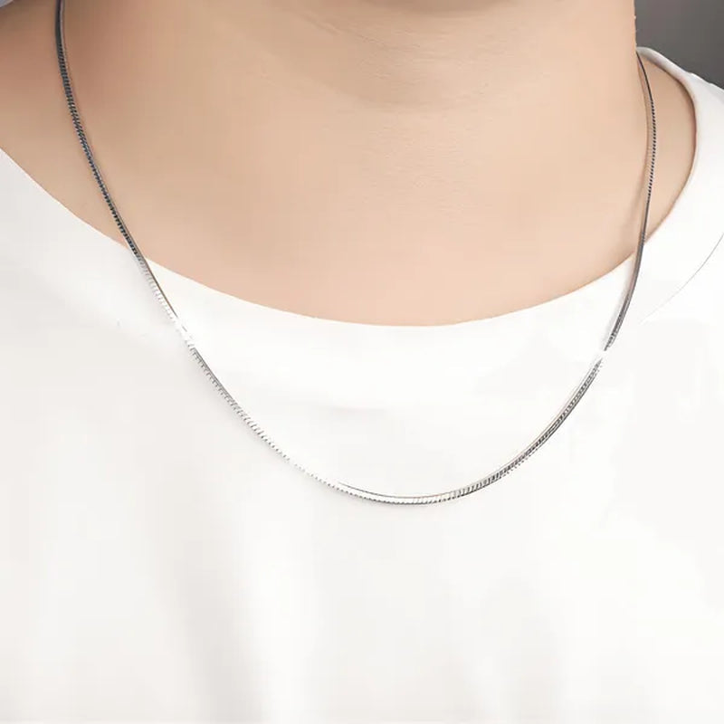 Flat Curb Chain 2mm Wide 16inch~24inch Long Silver Chain for Bracelet Necklace Basic Design Jewelry