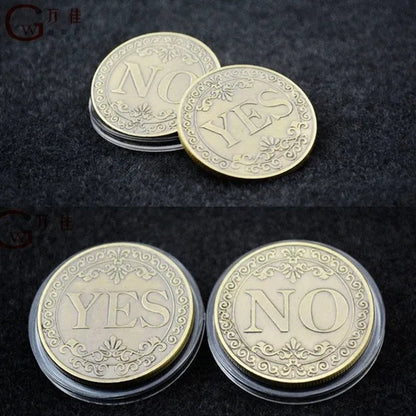 3D Embossed YES NO Decision Lucky Coin Collection Coins