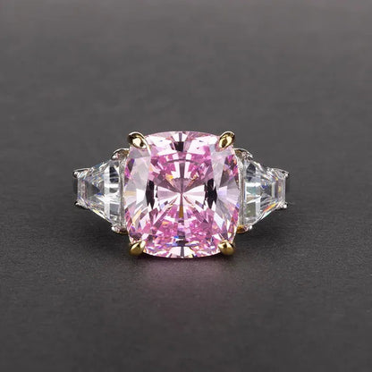 Radiant Cut Classic Sapphire Diamond White Ring Engagement Ring