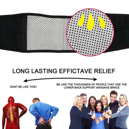 Tourmaline Self-heating Magnetic Therapy Waist Support Belt Lumbar Back Waist Support Brace Double Banded Adjustable Size