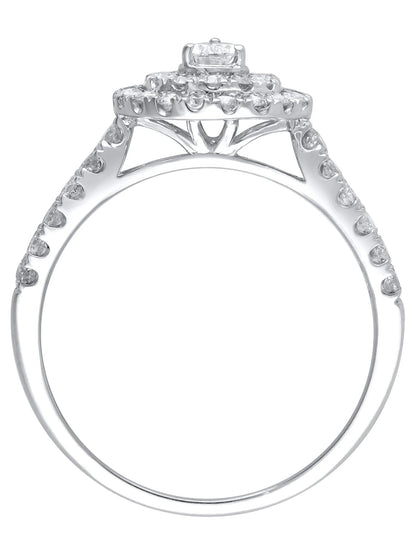 1 Carat T.W. (I2 Clarity, H-I Color)  Pear Cut Diamond Engagement Ring in 10Kt White Gold, Size 7
