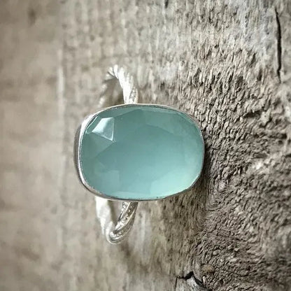 Newest Luxury Brand Design Fashion Jewelry Exquisite Ring Natural Moonstone Birthstone Ring Anniversary Christmas Gift Bridal Engagement Wedding Ring Size 4-12