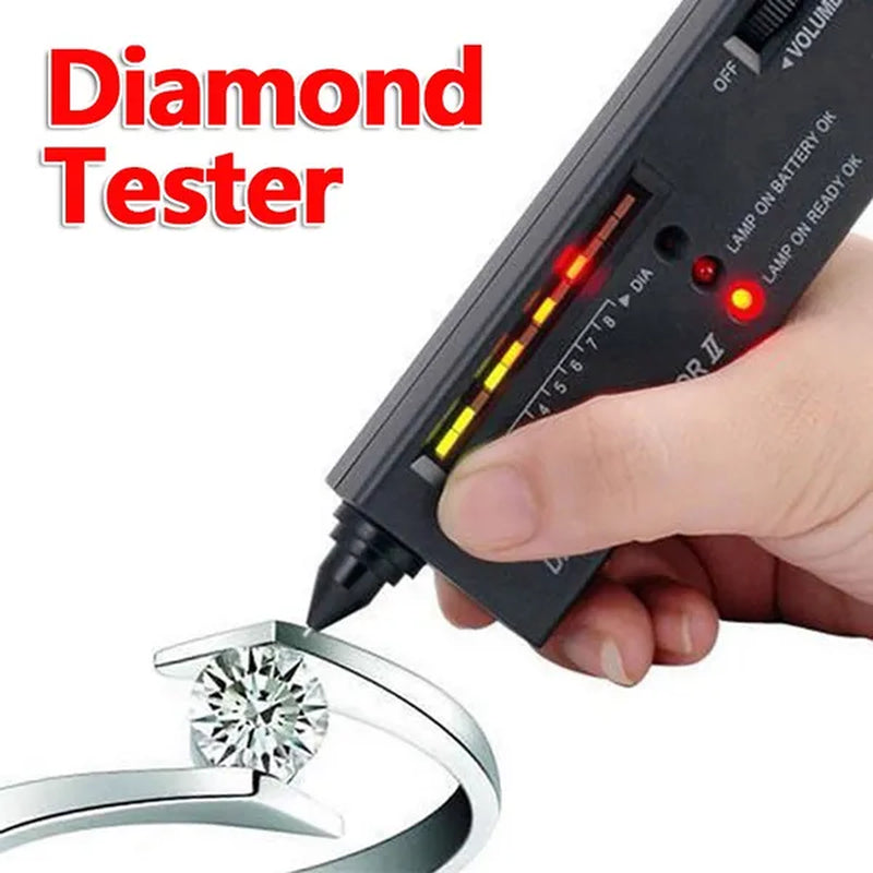 Jewellery Diamond Hardness Meter Gemstone Gem Tester Selector LED Diamond Indicator Test Pen Audio Portable Jewelry Tester Tool