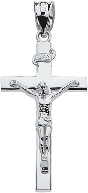Sacred Symbolism: Embrace Faith with  Sterling Silver Cross Pendant - Choose Your Perfect Size (S-L)