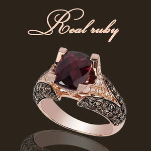 Retro Luxury Natural Red Stone Handmade Crown Ring Women'S Silver Colors Ring Princess Cut Diamond Ruby Ring Antique Proposal Gift Rings Bridal Wedding Band Anniversary Party Jewelry