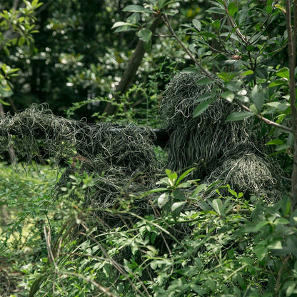 5 in 1 Ghillie Suit, 3D Camouflage Hunting Apparel W/Jacket, Pants, Hood, Carry Bag for Adults/Youth, S/M/L/XL/XXL