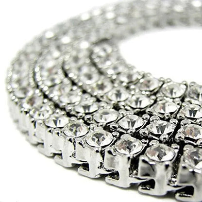 Men's Necklaces Alloy Crystal Rhinestone Diamond Chains Necklaces Hip Hop Rock Gift