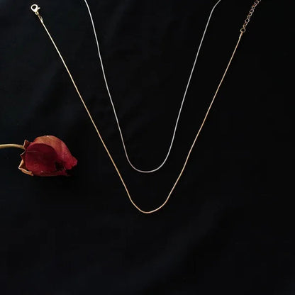 Women's Jewelry 16-inch-30-inch Single-layer Necklace Popular Style Snake Chain Metal Chain Necklace Girl Party Gift